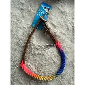 Vibrant Life Medium Dog Collar Colorful Rope